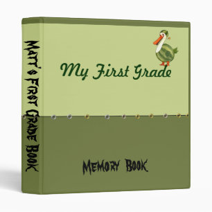 Personalized First Grade Book School Memory Binder
