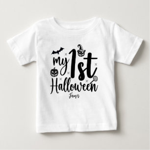 Personalized First Halloween Baby T-Shirt