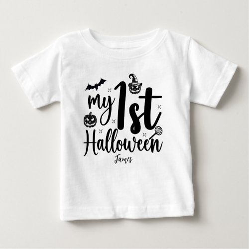 Personalized First Halloween Baby T_Shirt