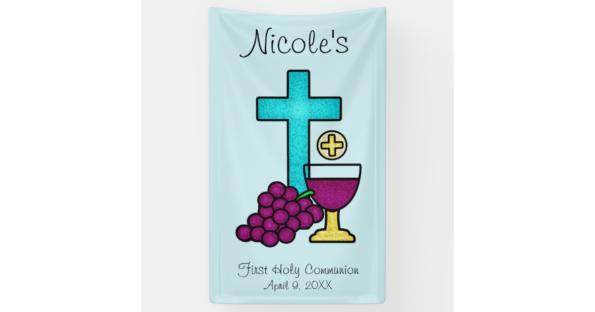 Personalized First Holy Communion Banner | Zazzle.com