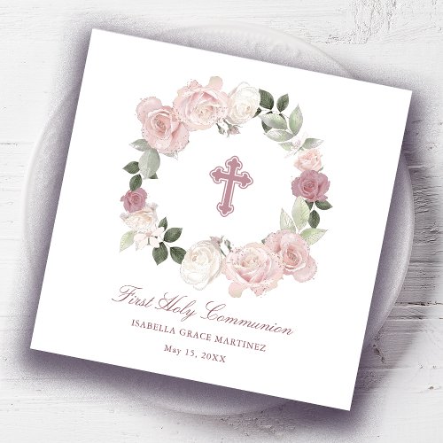 Personalized First Holy Communion Cocktail Napkins