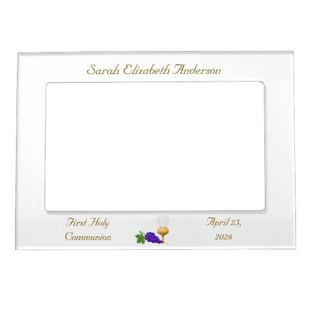 Personalized First Holy Communion Magnetic Frame (Front)
