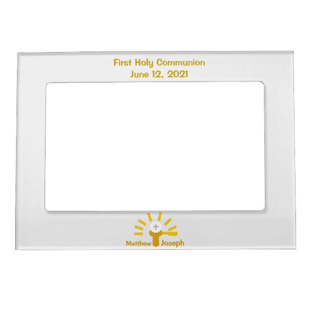 Personalized First Holy Communion  Magnetic Frame (Front)
