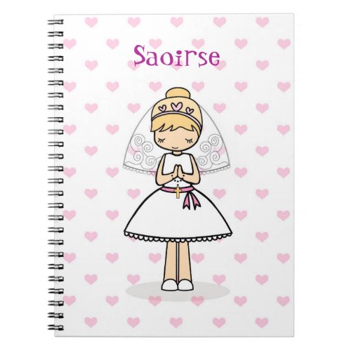 Personalized First Holy Communion notebook