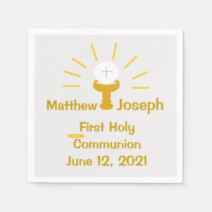 Personalized First Holy Communion Paper Napkin