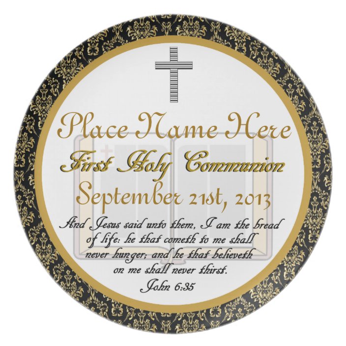 Personalized First Holy Communion Plate Plaque