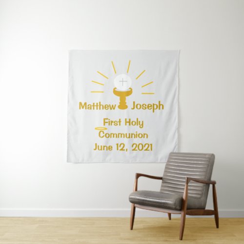 Personalized First Holy Communion  Tapestry