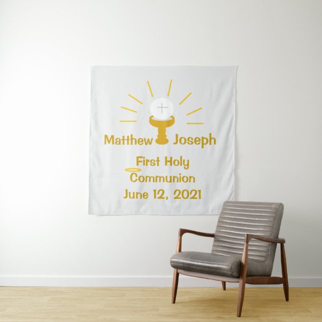 Personalized First Holy Communion  Tapestry (In Situ (Horizontal))