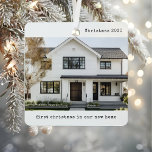 Personalized First Home New House Photo Christmas Metal Ornament<br><div class="desc">Commemorate your first holiday season in your new home with the Personalized First Home New House Photo Christmas Metal Ornament. This elegant ornament features a custom photo of your new house, making it the perfect way to celebrate your milestone. Whether it’s hanging proudly on your tree or gifted to a...</div>