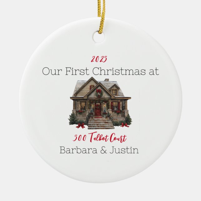 Personalized First Home Ornament (Front)