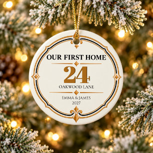 Personalized First Home Ornament with Address