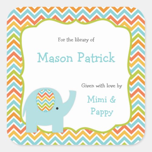 Personalized First Library book plate stickers