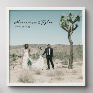 Personalized First Married Christmas Gift  Peel And Stick Photo Tile