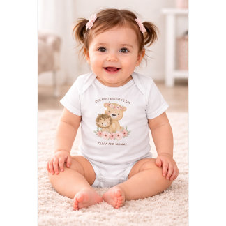 Personalized First Mother’s Day  Mommy & Baby Name Bodysuit