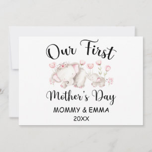 Personalized First Mothers Day 2023, Custom Names Holiday Card