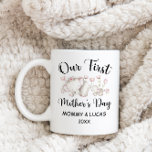 Personalized First Mothers Day 2024, Custom Names  Coffee Mug<br><div class="desc">Our First Mother's Day 2024,  Personalized mug,  Mommy & Baby elephant,  1st Mothers Day Gift,  Custom Names *** if you encounter any design problem or need help,  you can contact me for assistance.***</div>