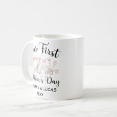 Personalized First Mothers Day 2024, Custom Names  Coffee Mug (Front Left)