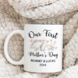 Personalized First Mothers Day 2025, Custom Names  Coffee Mug<br><div class="desc">Our First Mother's Day 2025,  Personalized mug,  Mommy & Baby elephant,  1st Mothers Day Gift,  Custom Names *** if you encounter any design problem or need help,  you can contact me for assistance.***</div>