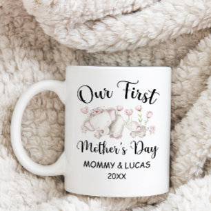 Personalized First Mothers Day 2025, Custom Names  Coffee Mug