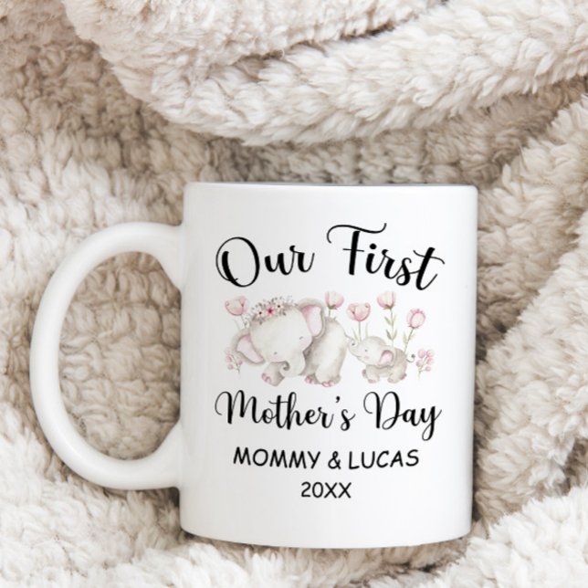 Personalized First Mothers Day 2025, Custom Names  Coffee Mug (Creator Uploaded)