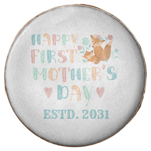 Personalized First Mothers Day Boho Fun Typography Chocolate Covered Oreo