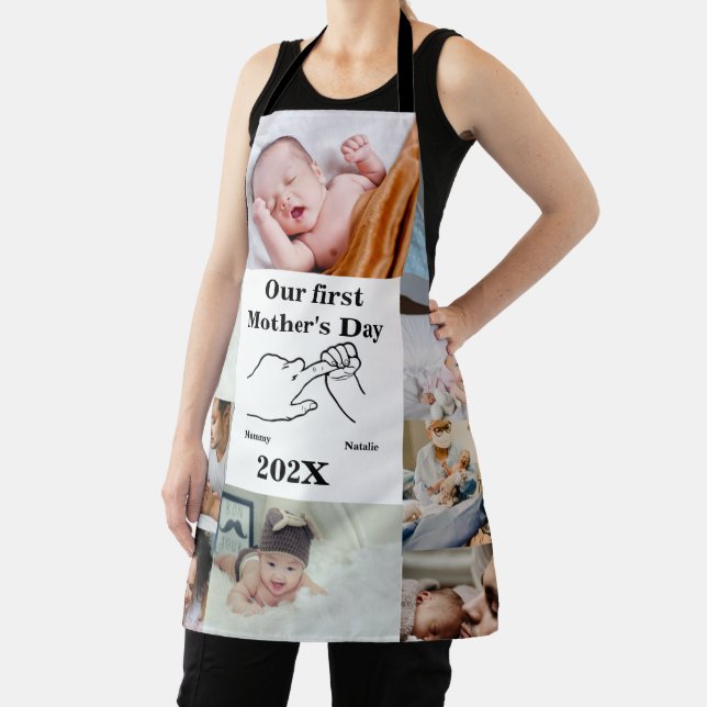 Personalized First Mother's day Photo Collage  Apron (Insitu)