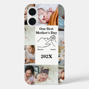 Personalized First Mother's day Photo Collage iPhone 16 Case