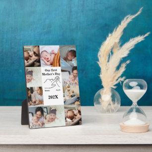 Personalized First Mother's day Photo Collage  Plaque
