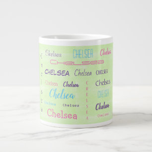 Personalized First Name Font Typeface Custom Giant Coffee Mug