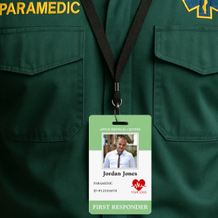 Personalized First Responder Photo ID Security Badge