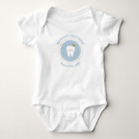 Personalized First Tooth Baby Milestones Outfit. B