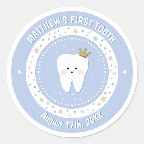 Personalized First Tooth Milestone Sticker
