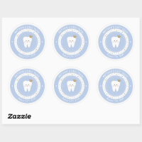 First Tooth Stickers, Scrapbooking or Party decor Sticker