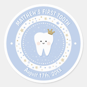Personalized First Tooth Milestone Sticker