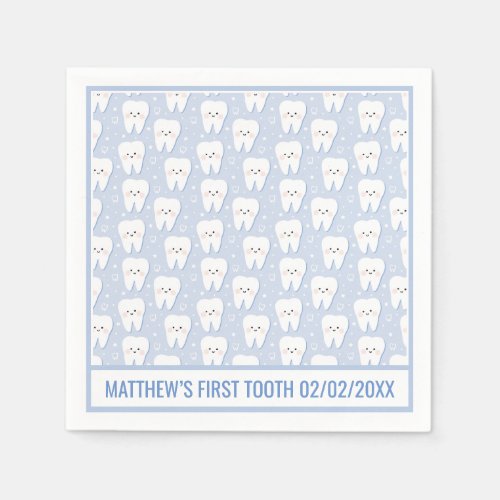 Personalized First Tooth Paper Napkin