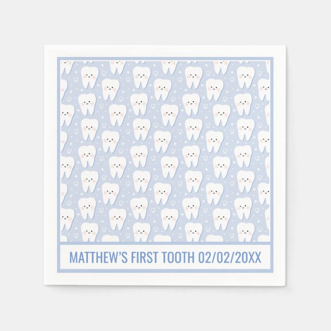 Personalized First Tooth Paper Napkin (Front)