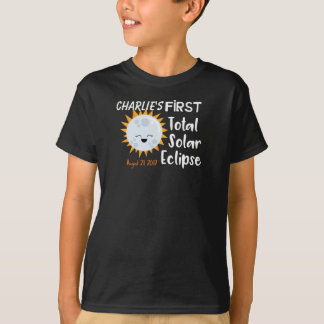 Personalized First Total Solar Eclipse Emoji Tee