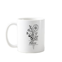 Personalized Firstname and flowers