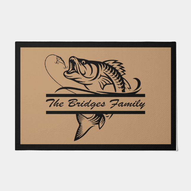  Personalized Fish Doormat, Housewarming Gift Doormat (Front)