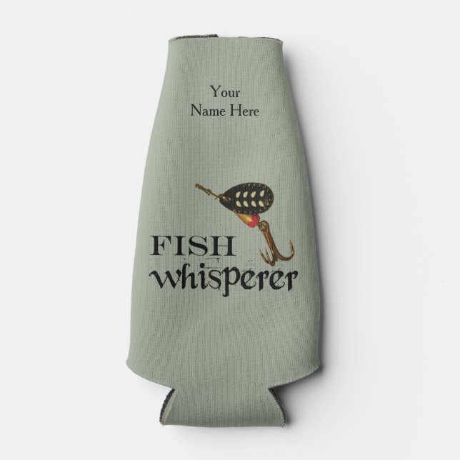Personalized Fish Whisperer Bottle Cooler (Front)