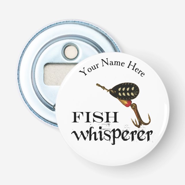 Personalized Fish Whisperer Bottle Opener (Front)