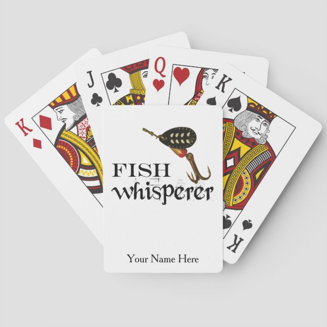 Personalized Fish Whisperer Poker Cards (Back)