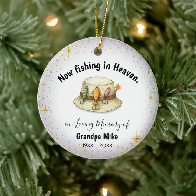 Personalized Fisherman Memorial Ornament (Tree)