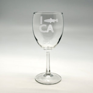 Personalized "Fisherman's" Sand Etched Wine Glass