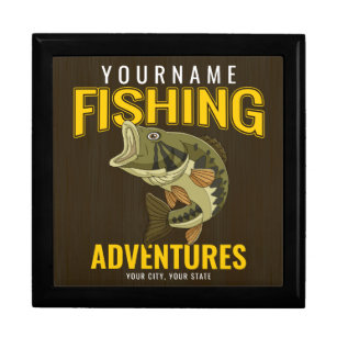 Personalized Fishing Adventures Bass Fish Angler  Gift Box