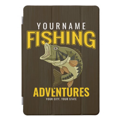 Personalized Fishing Adventures Bass Fish Angler  iPad Pro Cover