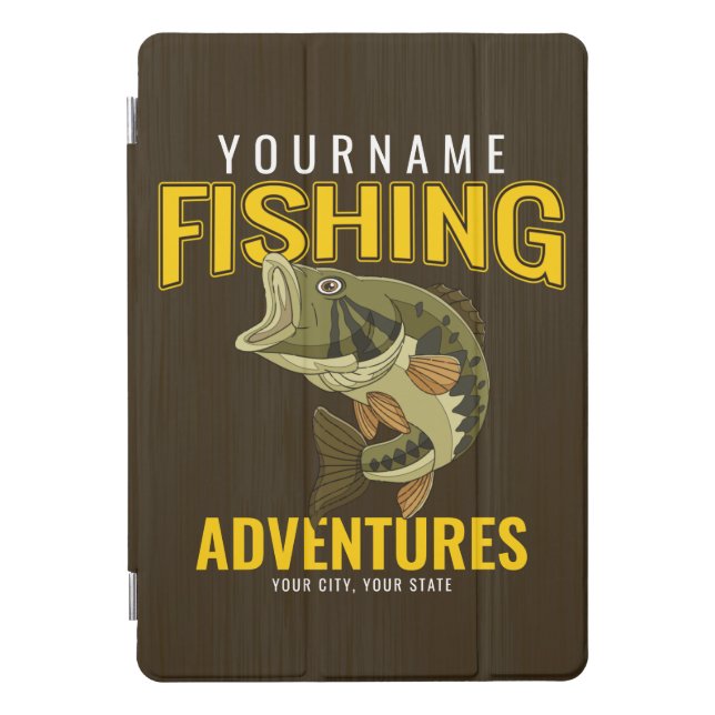 Personalized Fishing Adventures Bass Fish Angler  iPad Pro Cover (Front)