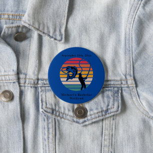 Personalized Fishing Bachelor Weekend Button