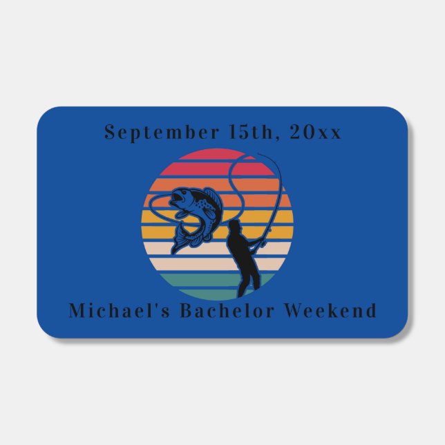 Personalized Fishing Bachelor Weekend Matchboxes (Front)