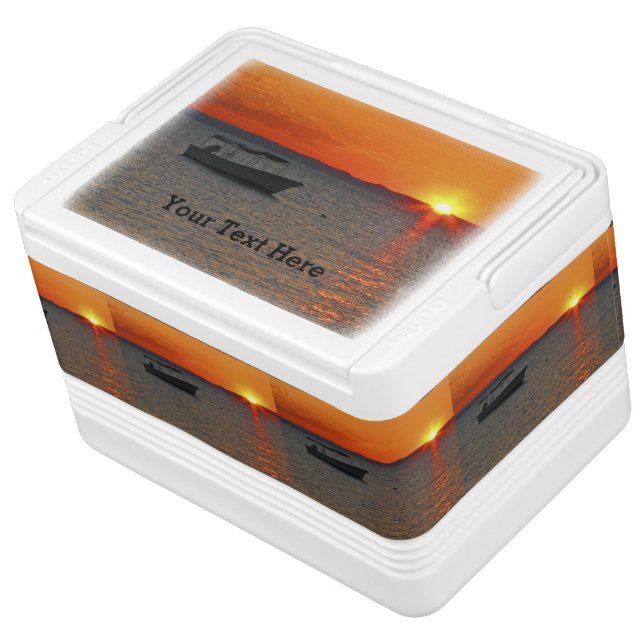 Personalized Fishing Boat Igloo Cooler (Angled)